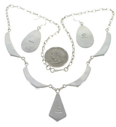 Sterling Silver Southwest Multicolor Link Necklace Set GS75443